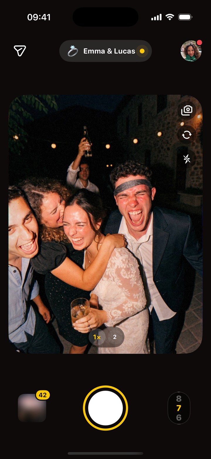 Cliché, the shared camera, at a wedding